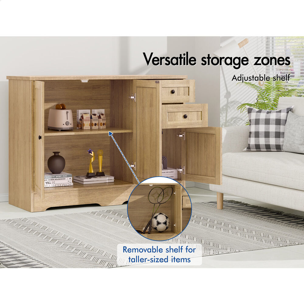 ALFORDSON Sideboard Buffet Cupboard Storage Cabinet Hallway Kitchen Drawers Door - Picture 15 of 48