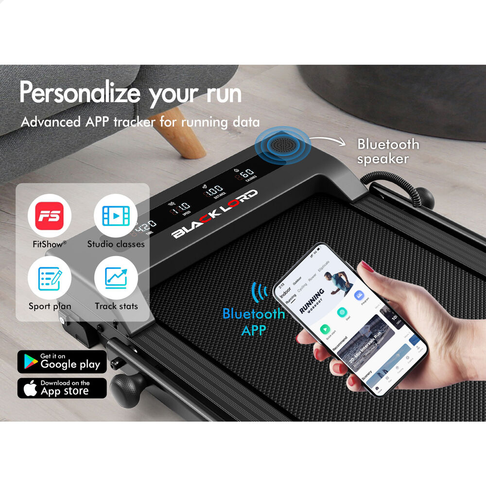 BLACK LORD Treadmill Electric Walking Pad Home Office Gym Fitness Remote Control - Picture 651 of 684