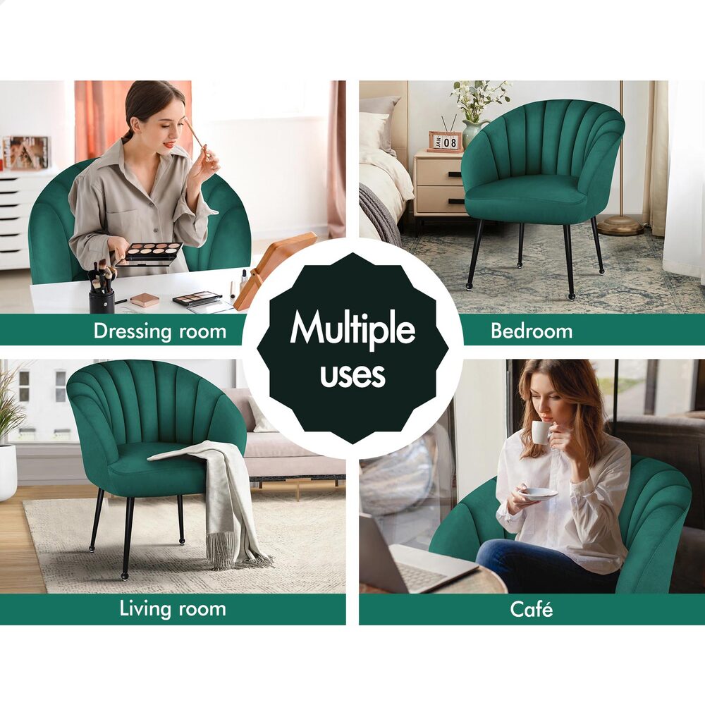 ALFORDSON Armchair Lounge Chair Tub Arm Chair Accent Chairs Sofa Couch Velvet - Picture 13 of 70