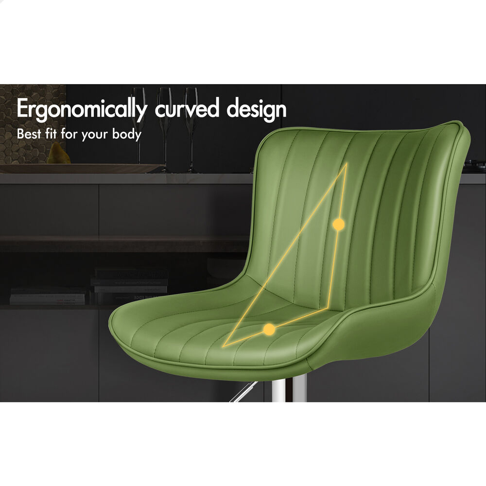 ALFORDSON Bar Stools Kitchen Swivel Dining Chairs Gas Lift Leather/Fabric - Picture 524 of 1,477