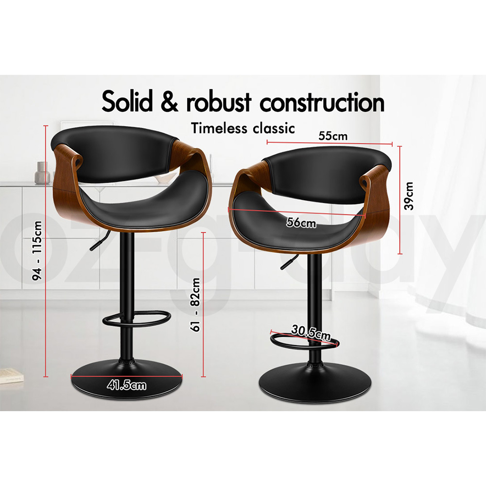 ALFORDSON Kitchen Bar Stools Wooden Swivel Leather Metal Dining Chair x2/x4 - Picture 308 of 1,020