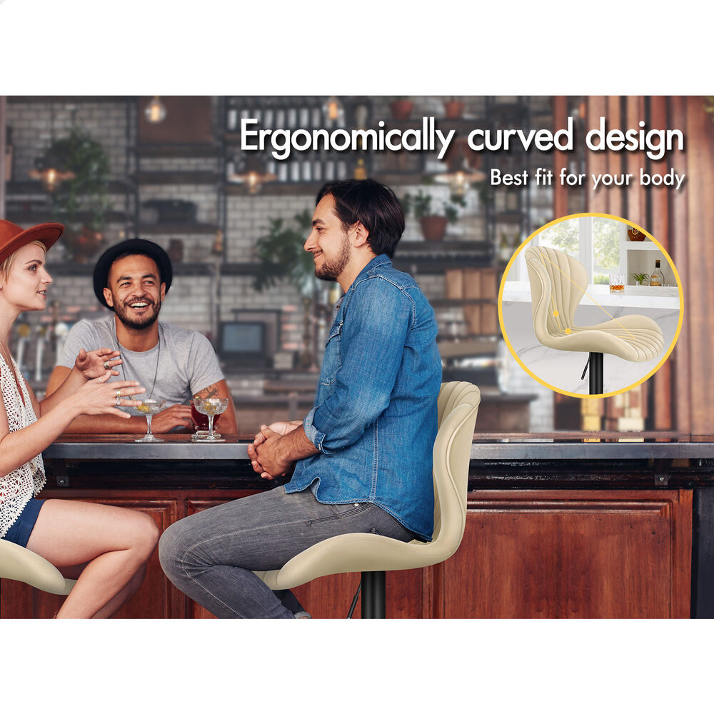 ALFORDSON Bar Stools Stella Kitchen Swivel Dining Chairs Gas Lift x2/x4 - Picture 21 of 61