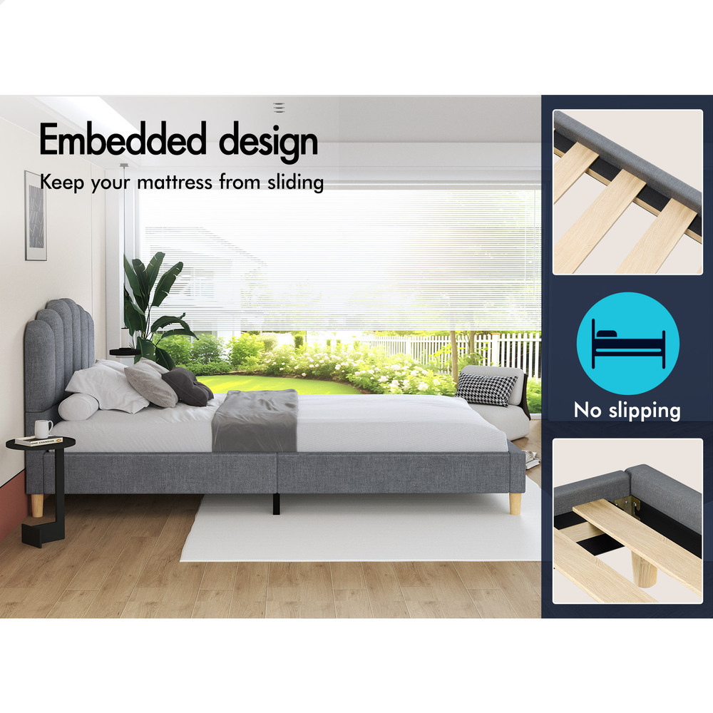 ALFORDSON Bed Frame Queen Double King Single Mattress Base Leather Fabric - Picture 117 of 245