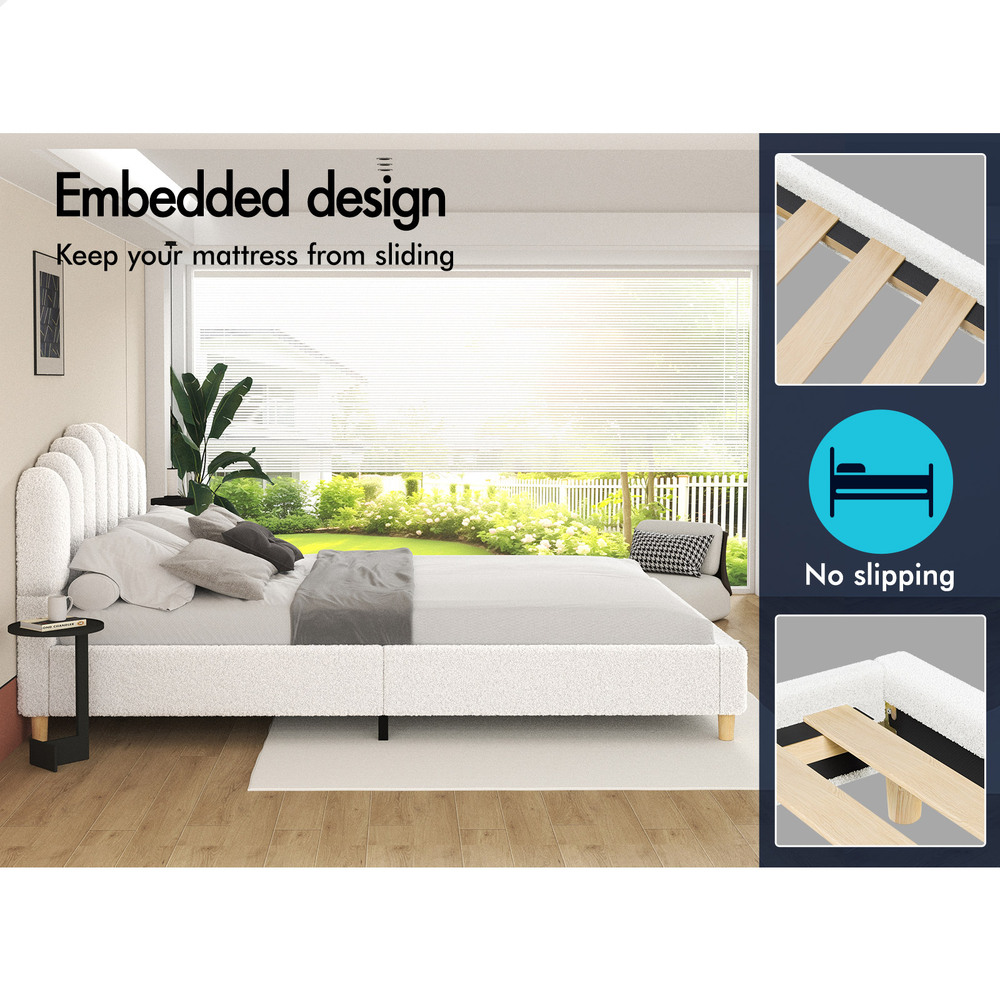 ALFORDSON Bed Frame Queen Double King Single Mattress Base Leather Fabric - Picture 153 of 245