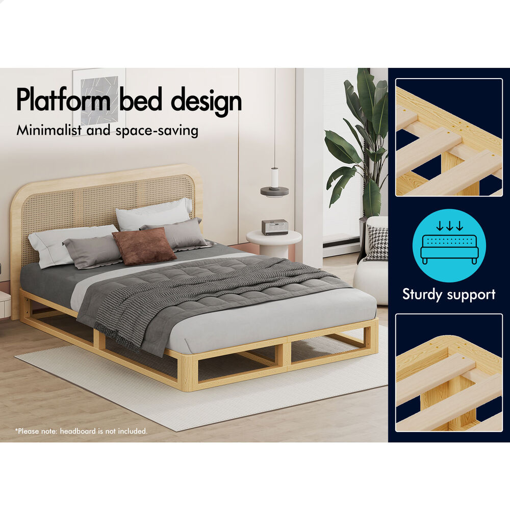 ALFORDSON Bed Frame Queen Double King Single Size Wooden Mattress Base JACOB - Picture 50 of 57
