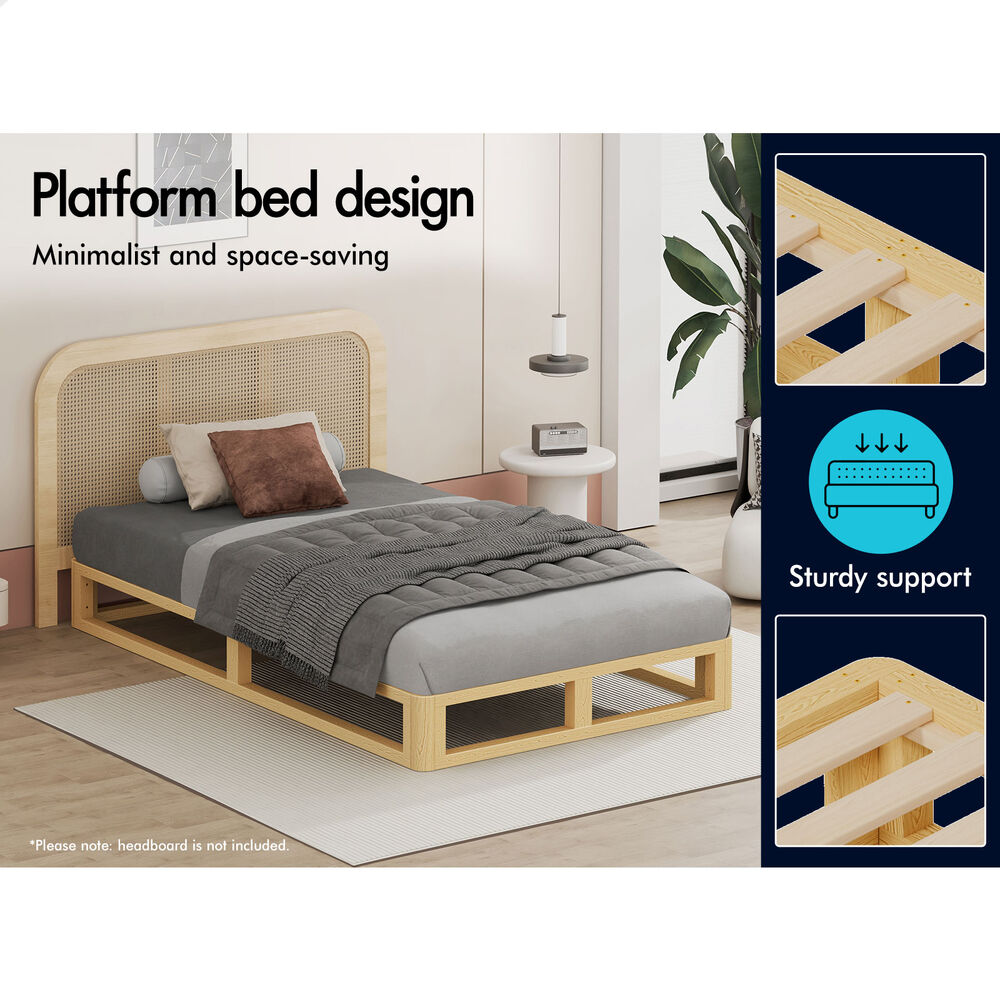 ALFORDSON Bed Frame Queen Double King Single Size Wooden Mattress Base JACOB - Picture 17 of 57