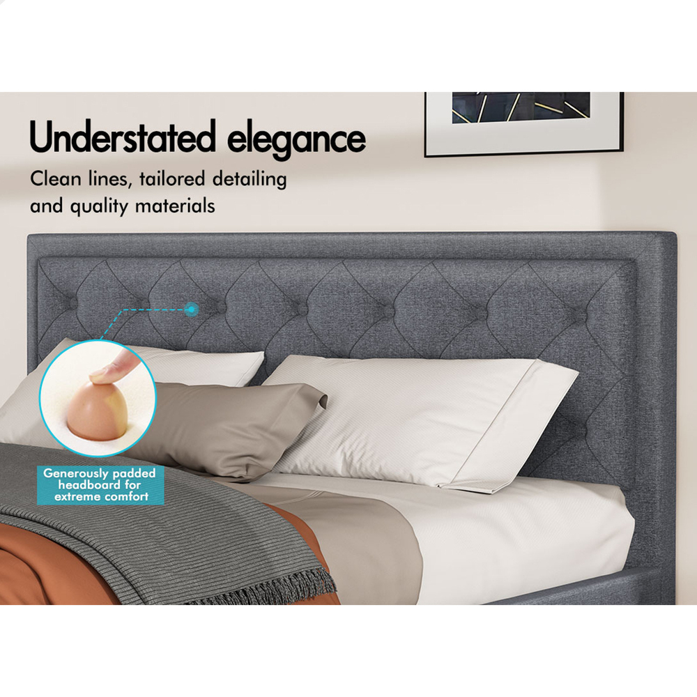 ALFORDSON Bed Frame Queen Double King Single Full Size Gas Lift Storage Base - Picture 65 of 193