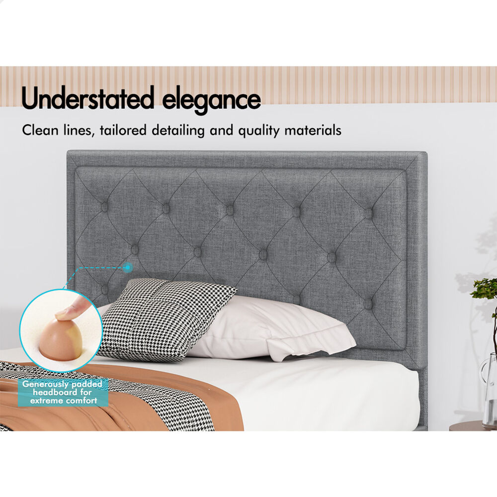 ALFORDSON Bed Frame Double Queen King RGB LED Gas Lift Storage Base Leather - Picture 570 of 1,903