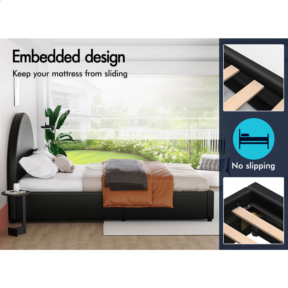 ALFORDSON Bed Frame Queen Double King Single Gas Lift-up Storage Leather Boucle - Picture 81 of 239