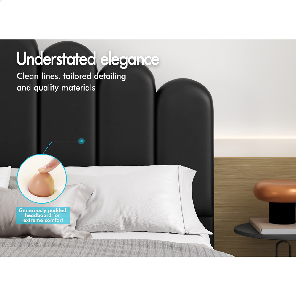 ALFORDSON Bed Frame Double Queen King RGB LED Gas Lift Storage Base Leather - Picture 1,273 of 1,903