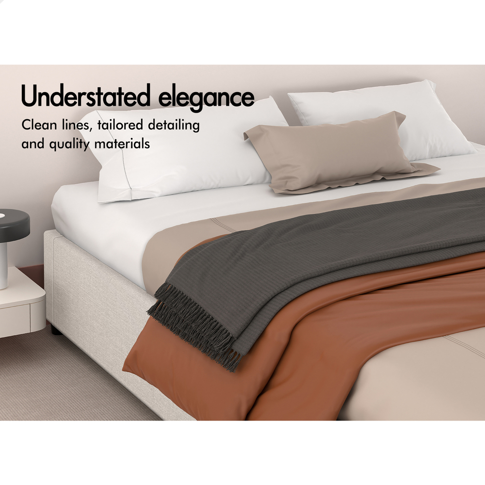 ALFORDSON Bed Frame Queen Double King Single Gas Lift Storage Fabric Boucle - Picture 29 of 361