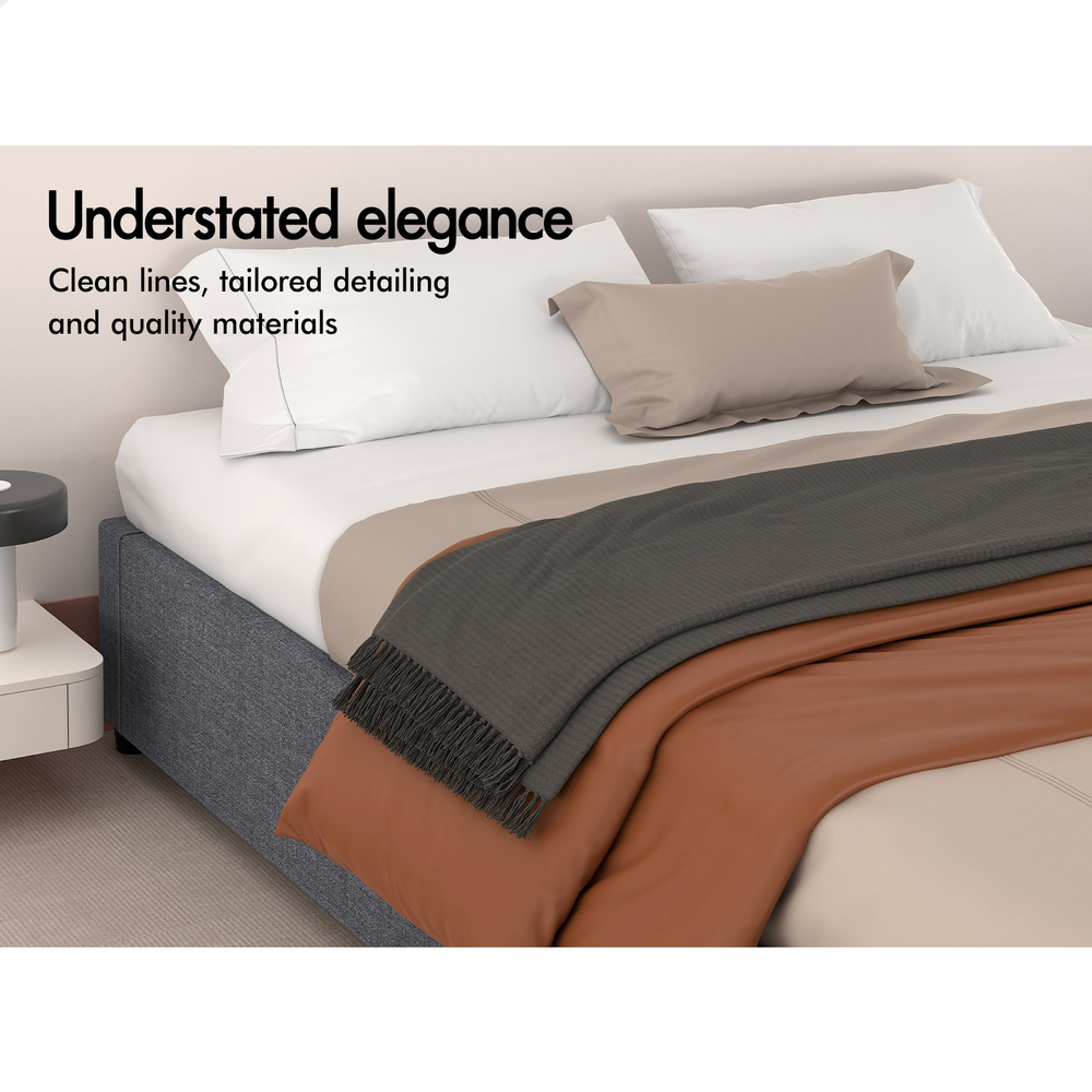 ALFORDSON Bed Frame Queen Double King Single Gas Lift Storage Fabric Boucle - Picture 41 of 361