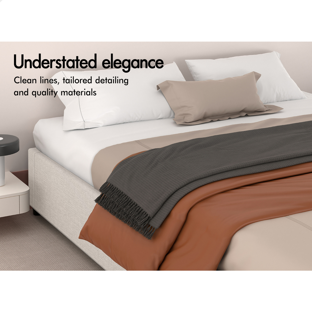 ALFORDSON Bed Frame Double Queen King RGB LED Gas Lift Storage Base Leather - Picture 1,464 of 1,903