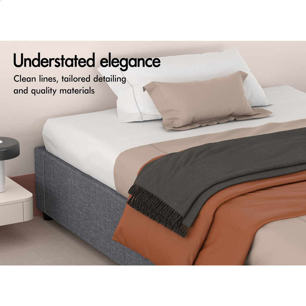 ALFORDSON Bed Frame Queen Double King Single Gas Lift Storage Fabric Boucle - Picture 185 of 361