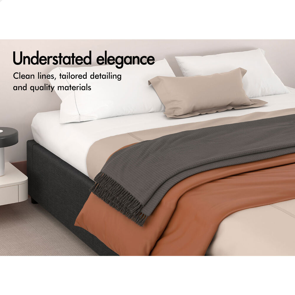 ALFORDSON Bed Frame Queen Double King Single Gas Lift Storage Fabric Boucle - Picture 233 of 361