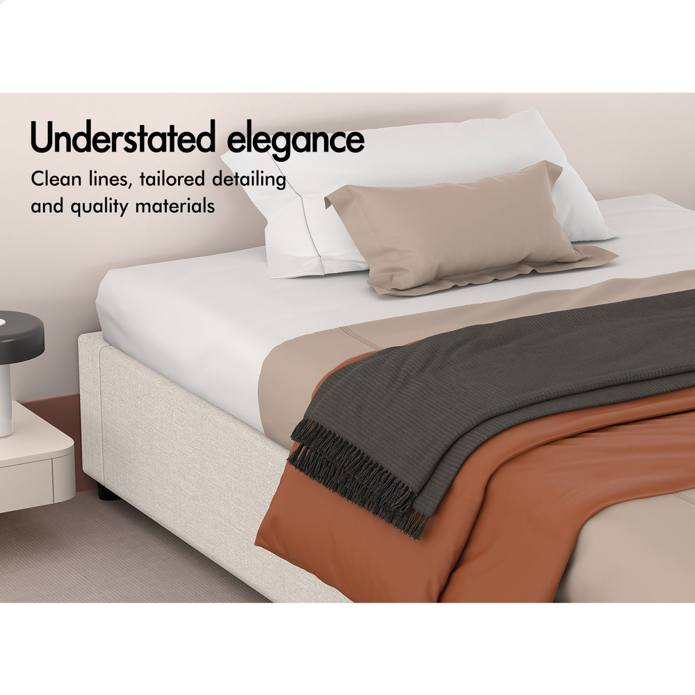 ALFORDSON Bed Frame Queen Double King Single Gas Lift Storage Fabric Boucle - Picture 305 of 361