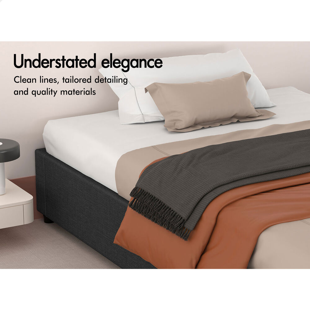 ALFORDSON Bed Frame Queen Double King Single Gas Lift Storage Fabric Boucle - Picture 317 of 361