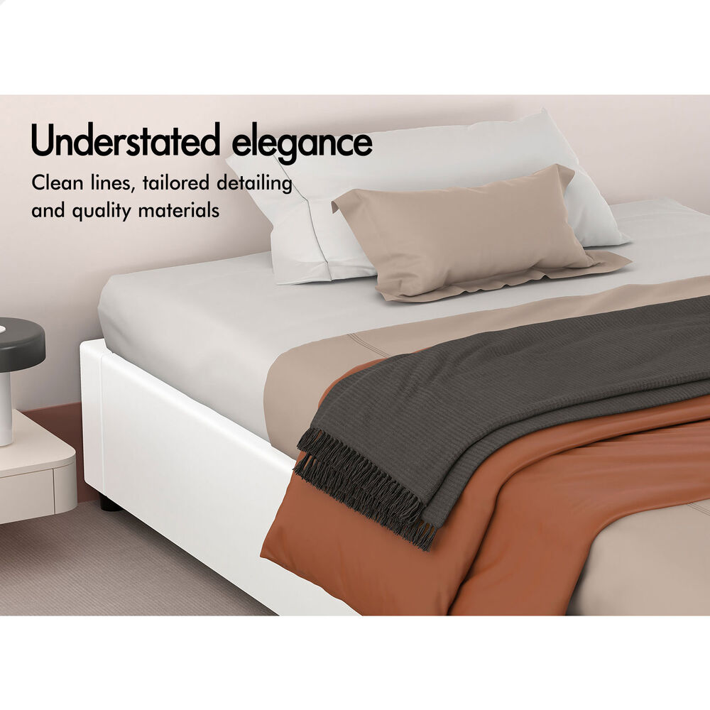 ALFORDSON Bed Frame Queen Double King Single Gas Lift Storage Fabric Boucle - Picture 353 of 361