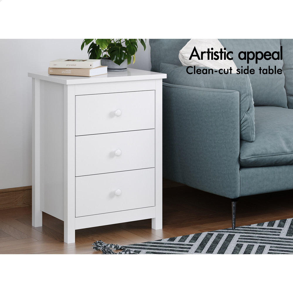 ALFORDSON Bedside Table RGB LED Nightstand 1/2/3 Drawers Side Table Storage - Picture 495 of 521