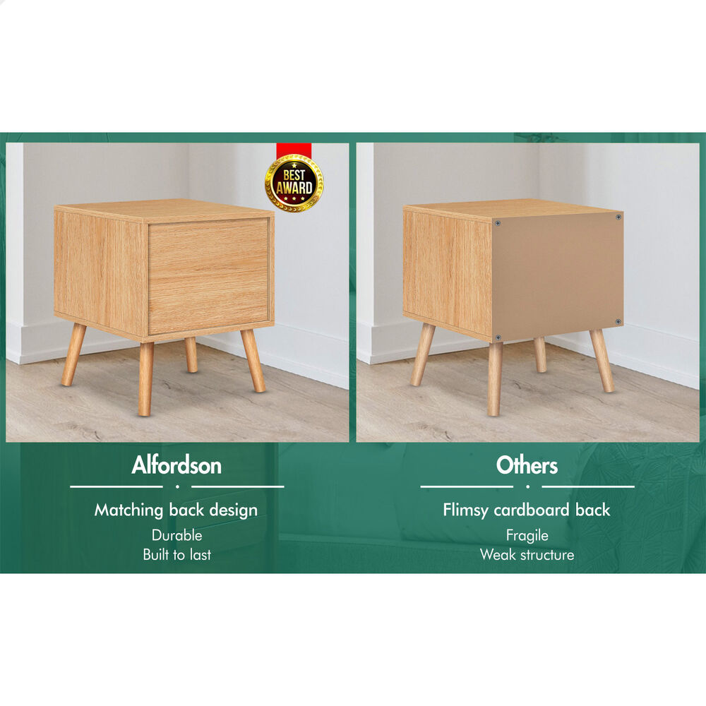 ALFORDSON Bedside Table RGB LED Nightstand 1/2/3 Drawers Side Table Storage - Picture 197 of 521