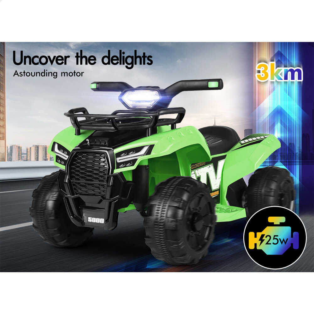 ALFORDSON Kids Ride On Car 6V Electric ATV Toy 25W Motor With USB MP3 LED Lights - Picture 17 of 49