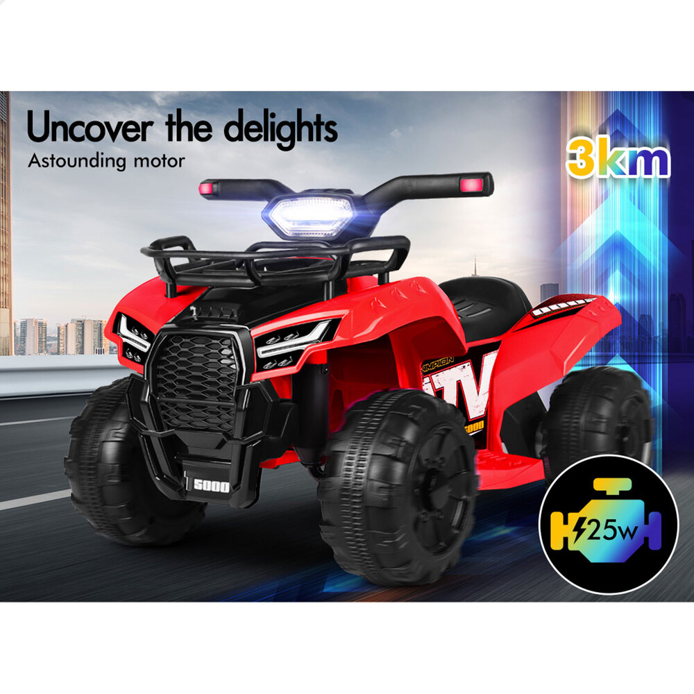 ALFORDSON Kids Ride On Car 6V Electric ATV Toy 25W Motor With USB MP3 LED Lights - Picture 41 of 49