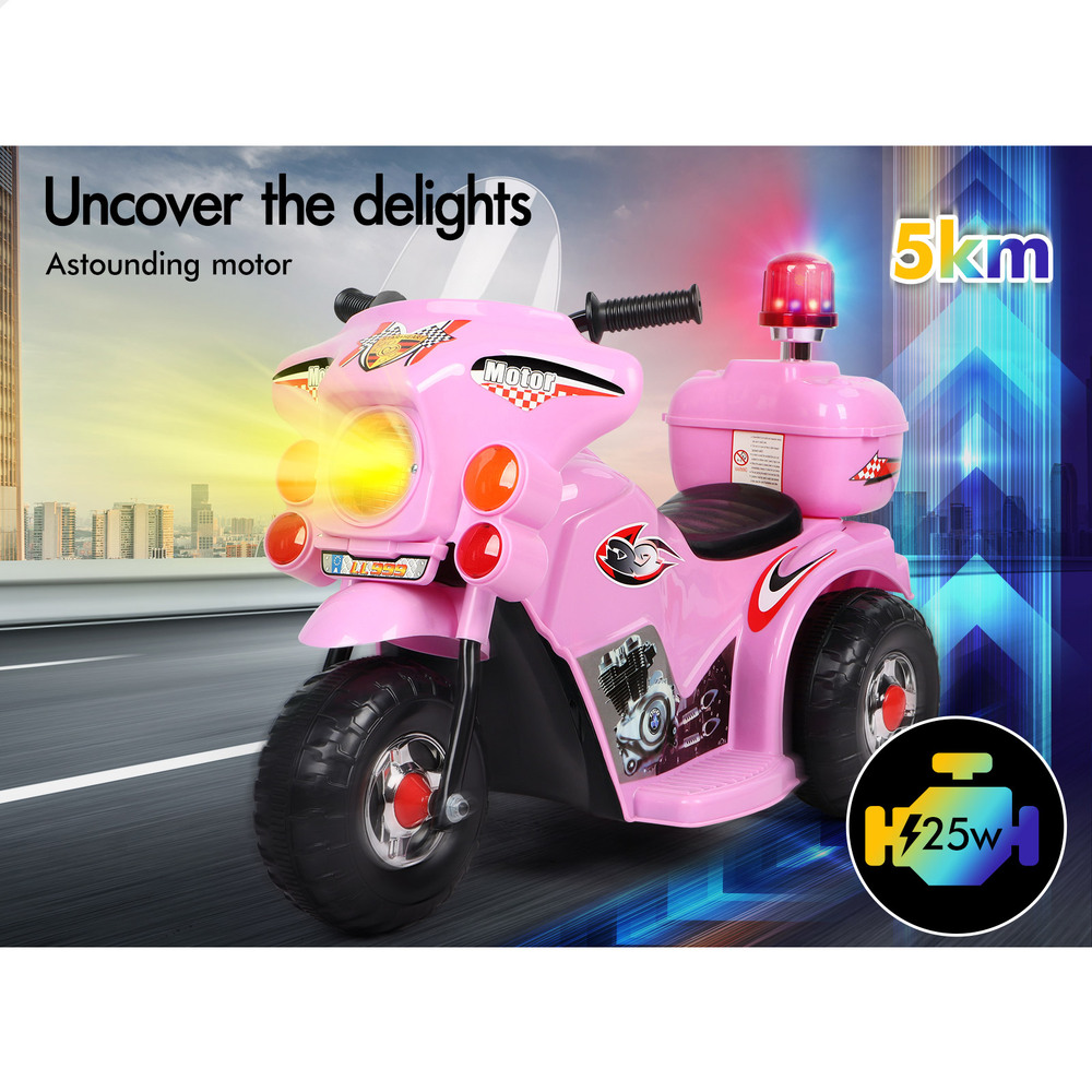 ALFORDSON Kids Ride On Car Police Motorcycle Electric Toy 25W Motor MP3 Lights - Picture 17 of 37