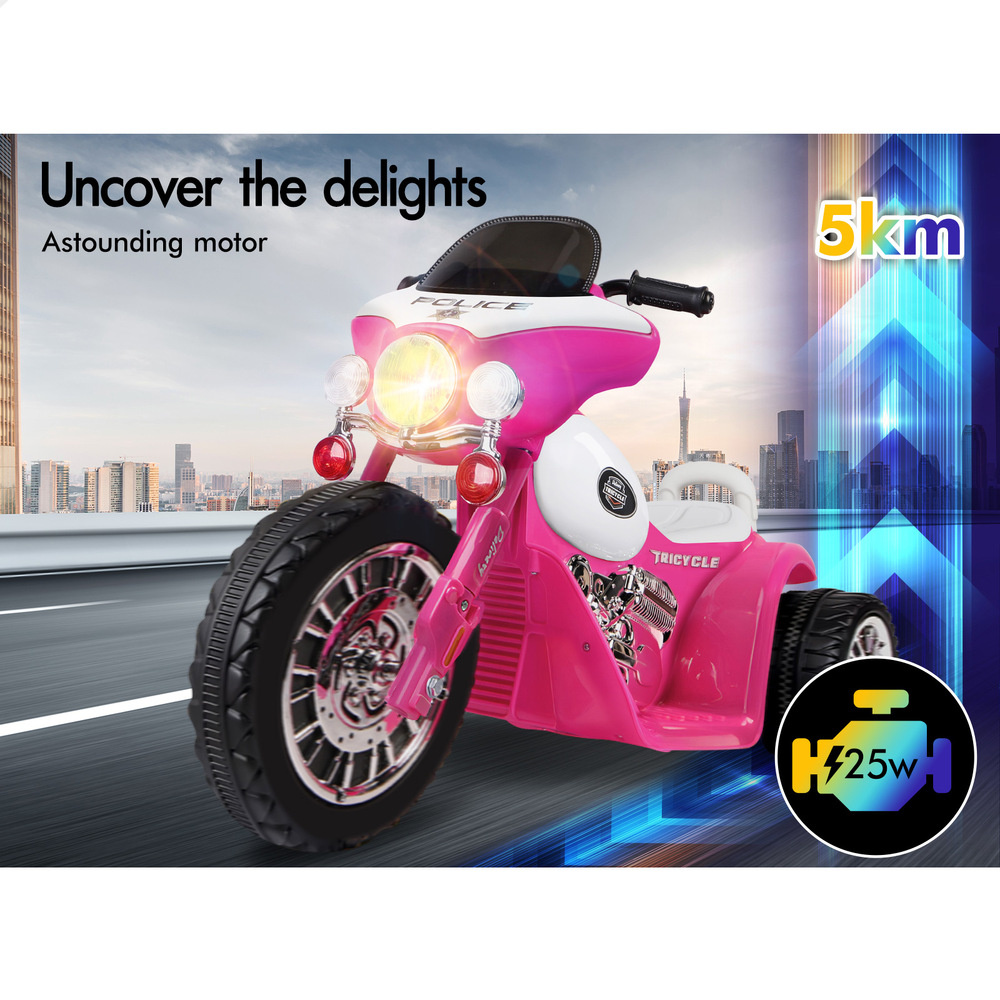 ALFORDSON Kids Ride On Car Electric Motorcycle 25W Motor Light Harley-Inspired - Picture 5 of 25