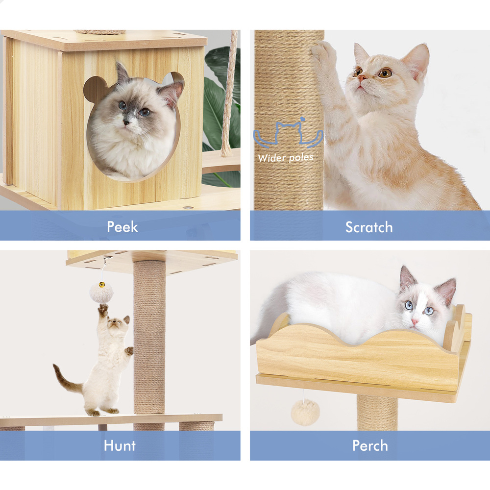 BEASTIE Cat Tree Scratching Post Scratcher Tower Condo House Furniture Bed Stand - Picture 201 of 474
