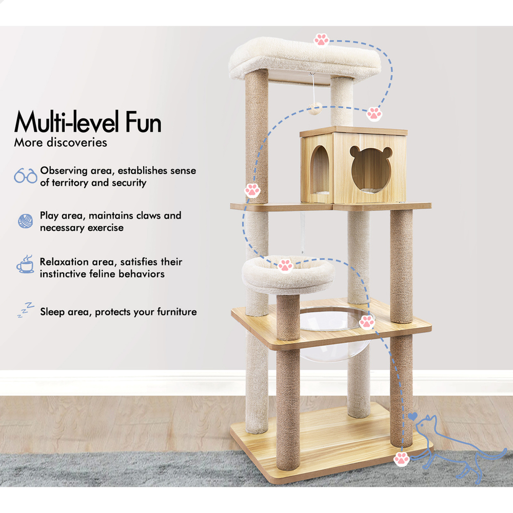 BEASTIE Cat Tree Scratching Post Scratcher Tower Condo House Furniture Bed Stand - Picture 454 of 474