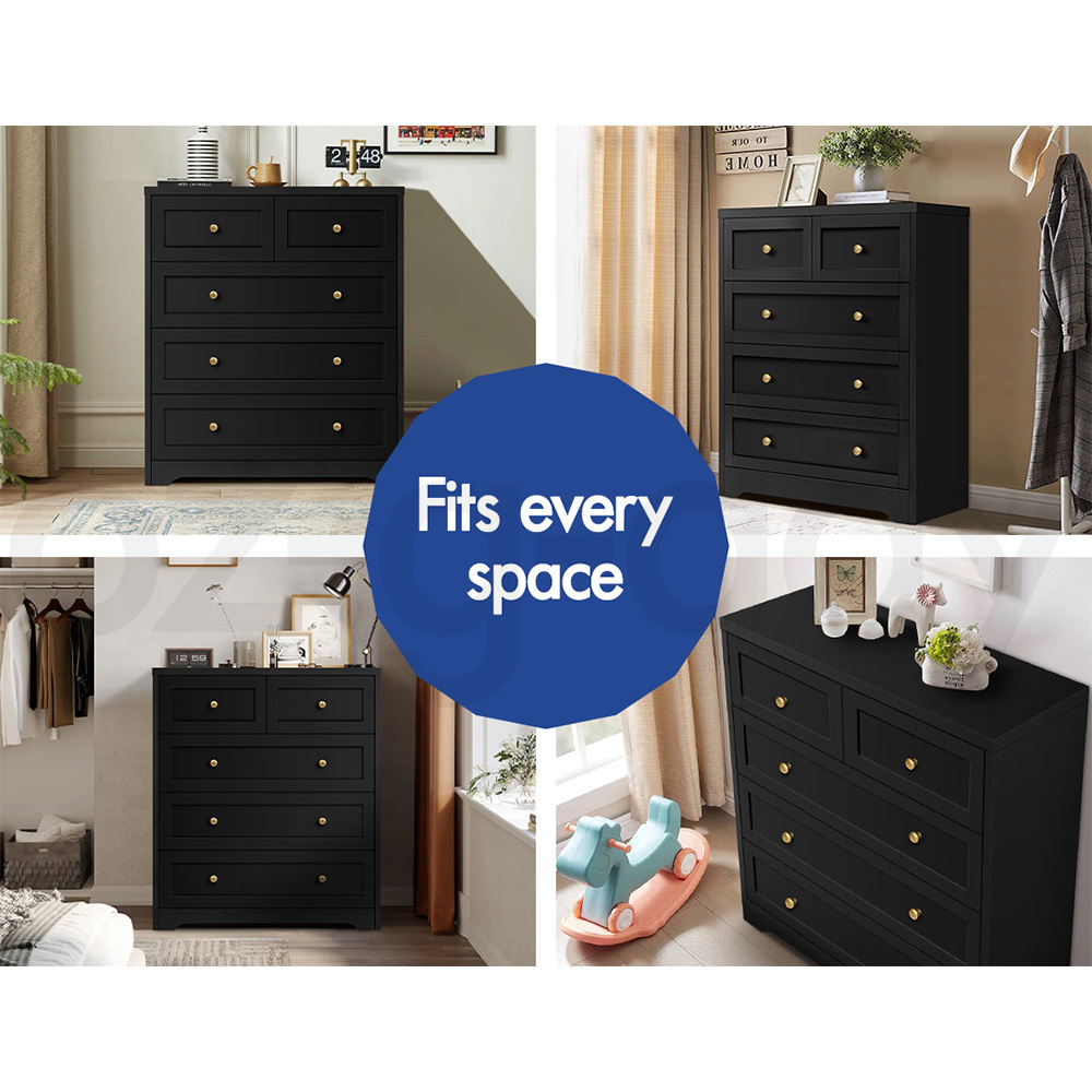 ALFORDSON 5 Chest of Drawers Hamptons Storage Cabinet Dresser Tallboy - Picture 14 of 34