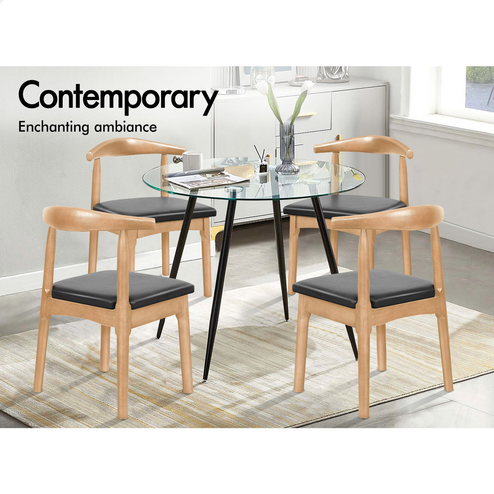 ALFORDSON Dining Chairs Kitchen Swivel PU Leather Sherpa Velvet Wooden x1/x2/x4 - Picture 258 of 592