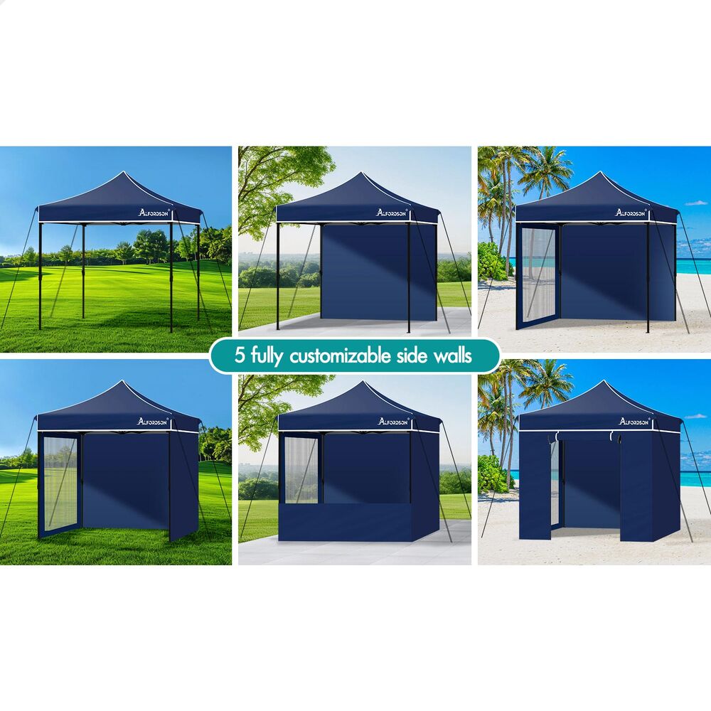 ALFORDSON Gazebo 3x3m Pop Up PE Mesh Marquee Outdoor Folding Tent Wedding Canopy - Picture 104 of 160