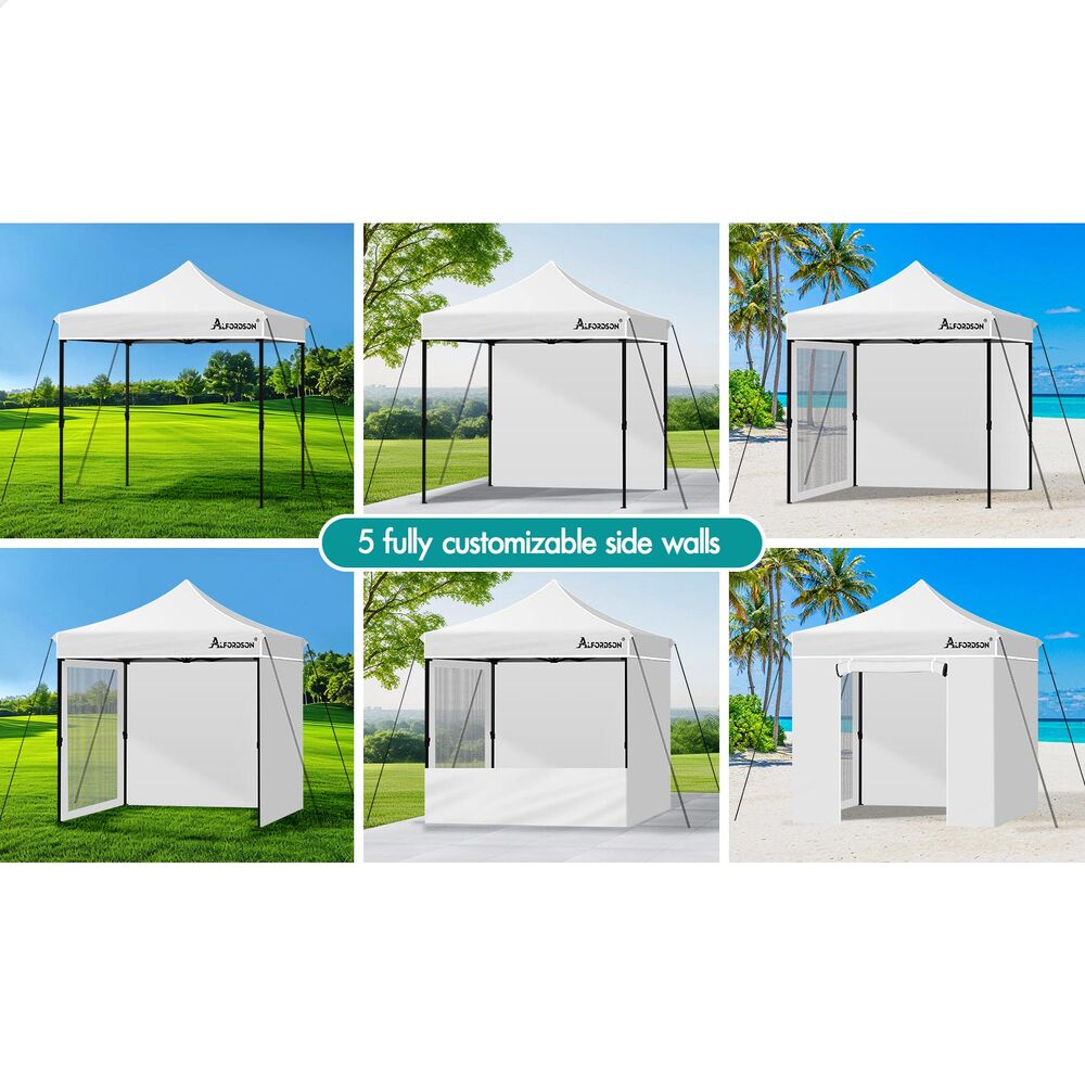 ALFORDSON Gazebo 3x3m Pop Up PE Mesh Marquee Outdoor Folding Tent Wedding Canopy - Picture 116 of 160