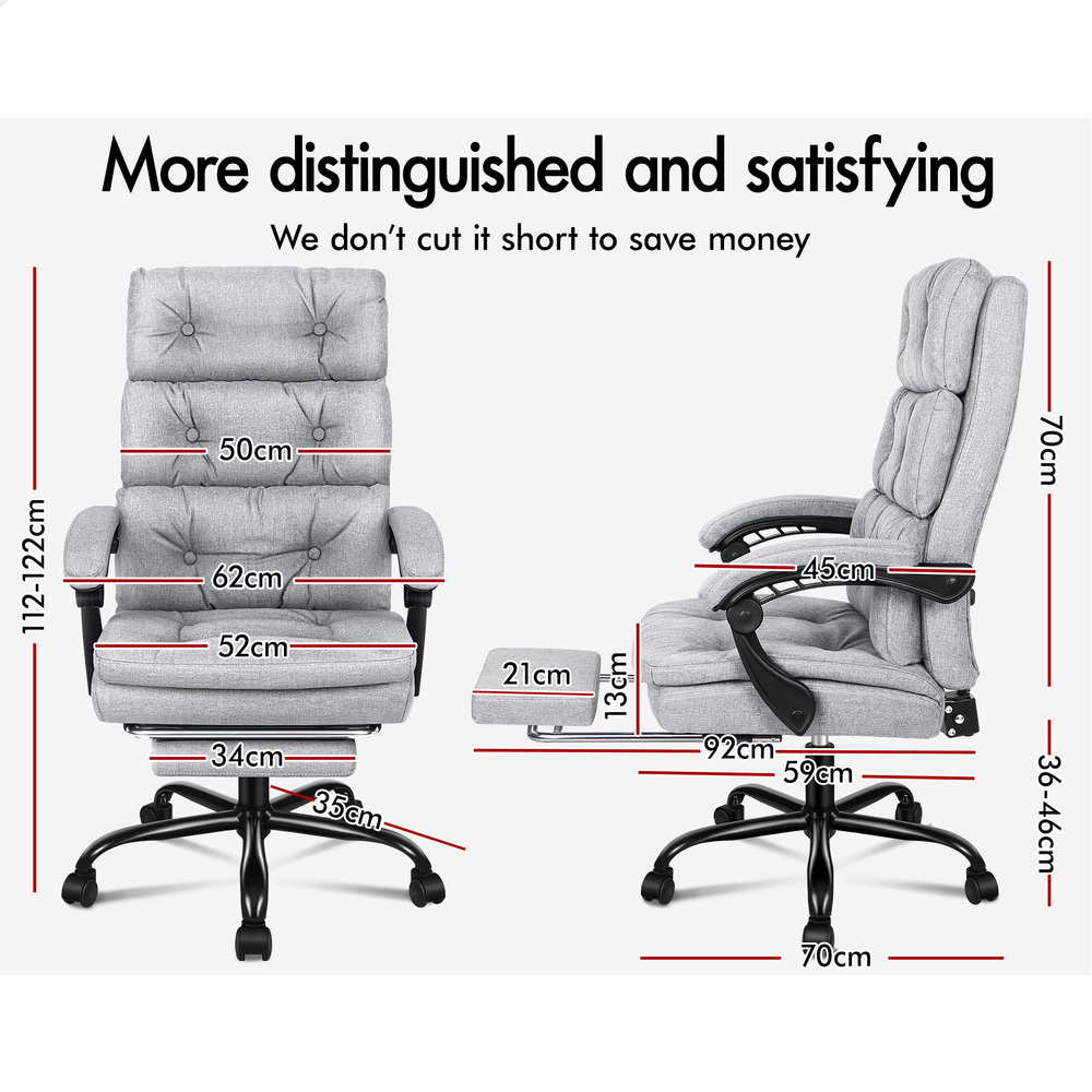 ALFORDSON Office Chair Mesh Executive Gaming Seat Leather Fabric Racing Tilt - Picture 928 of 1,188
