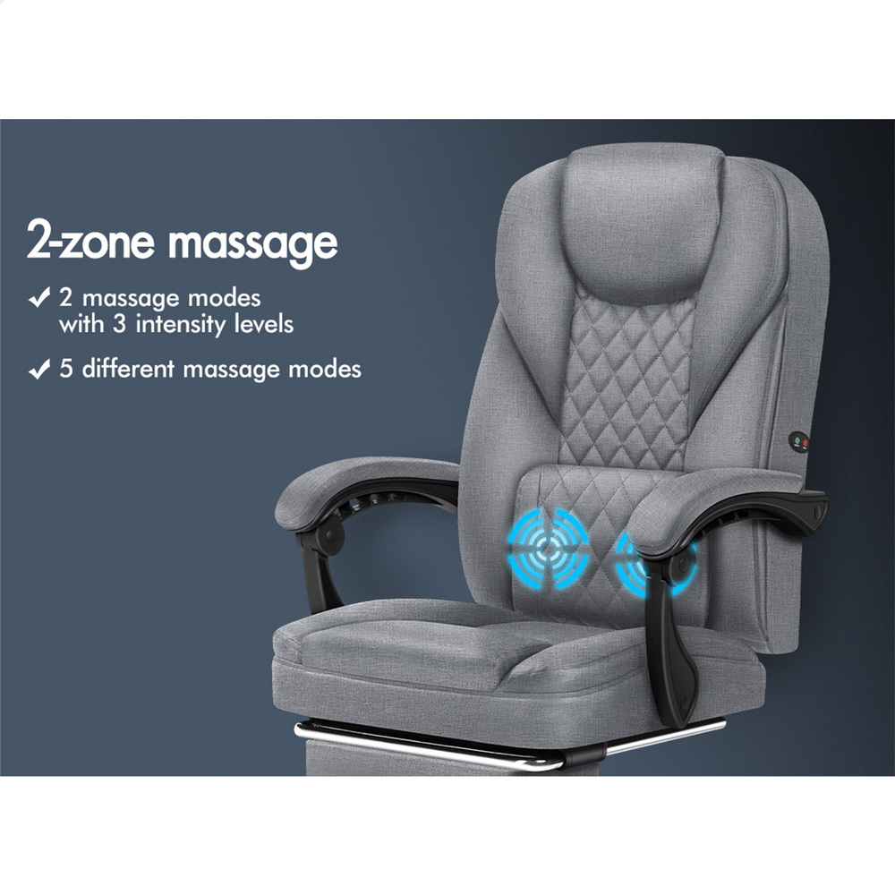 ALFORDSON Massage Office Chair Executive Computer Seat Racing Work Recliner - Picture 37 of 43