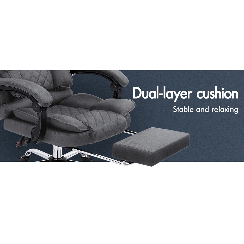 ALFORDSON Office Chair Executive Seat Fabric Racing Computer Work Recliner - Picture 91 of 111