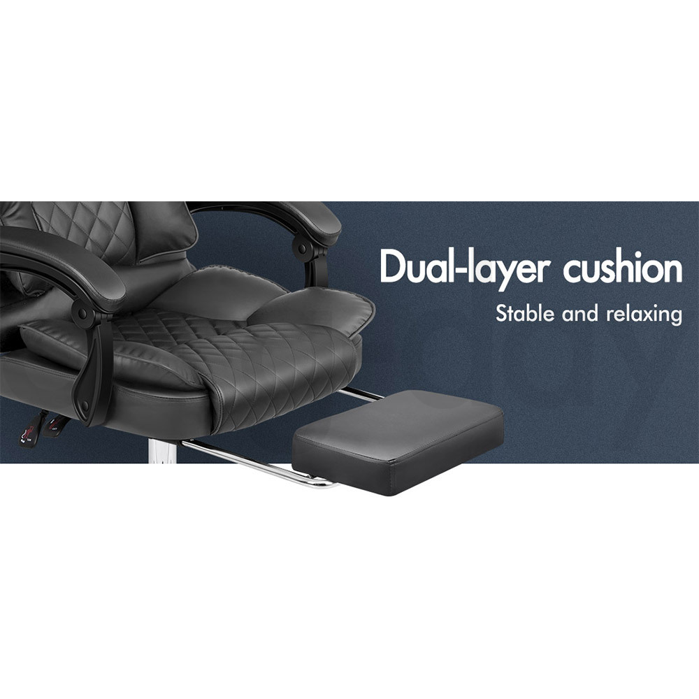 ALFORDSON Office Chair Executive Seat Fabric Racing Computer Work Recliner - Picture 31 of 111