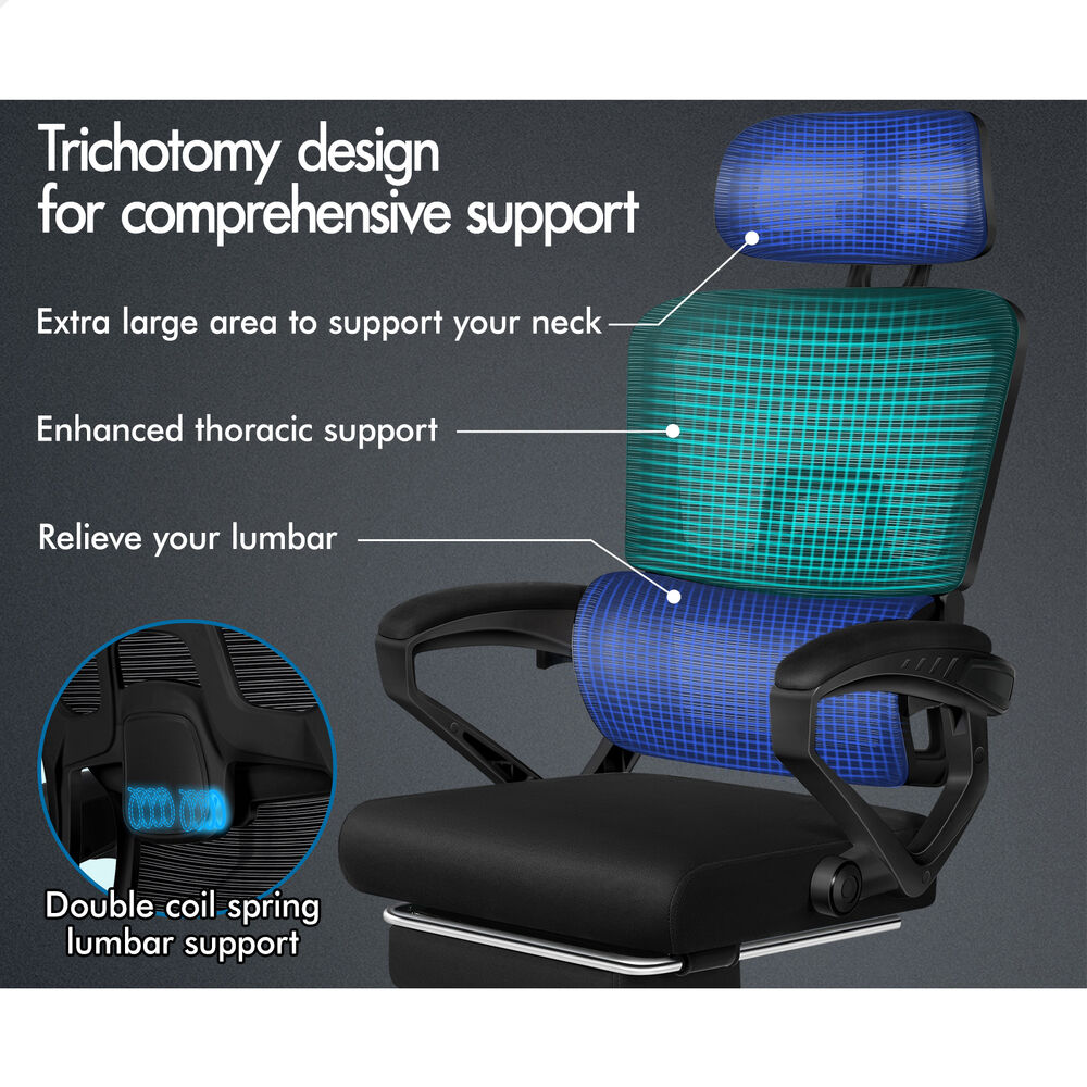 ALFORDSON Mesh Office Chair Executive Computer Fabric Seat Study Work Gaming - Picture 73 of 252