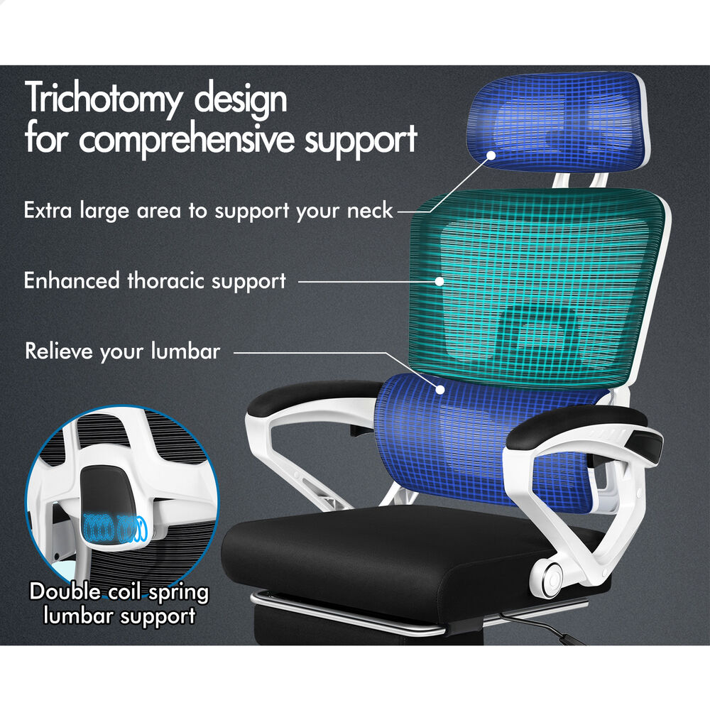 ALFORDSON Mesh Office Chair Executive Computer Fabric Seat Study Work Gaming - Picture 85 of 252