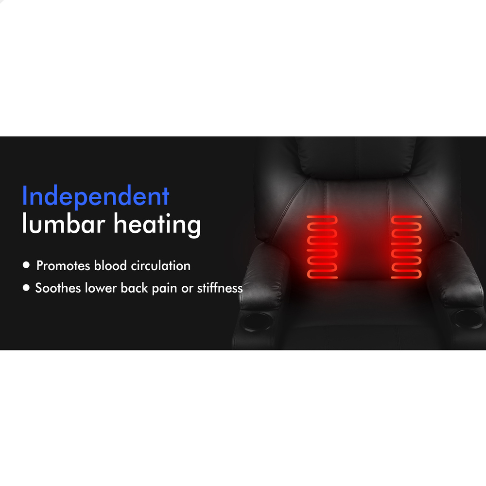 ALFORDSON Recliner Chair Armchair Power Lift Heated Massage Lounge Sofa Couch - Picture 26 of 72