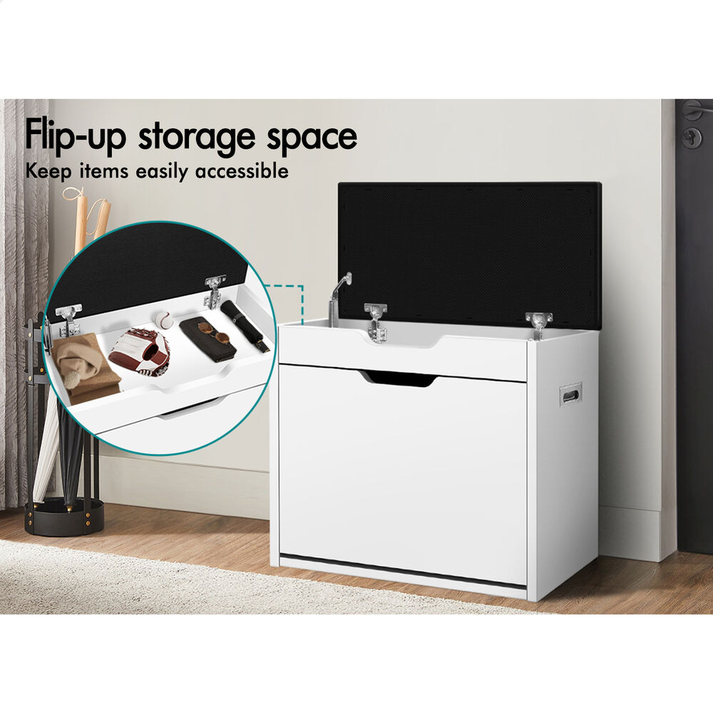 ALFORDSON Shoe Cabinet Bench Storage Rack Organiser Shelf 12/18 Pairs White - Picture 36 of 77