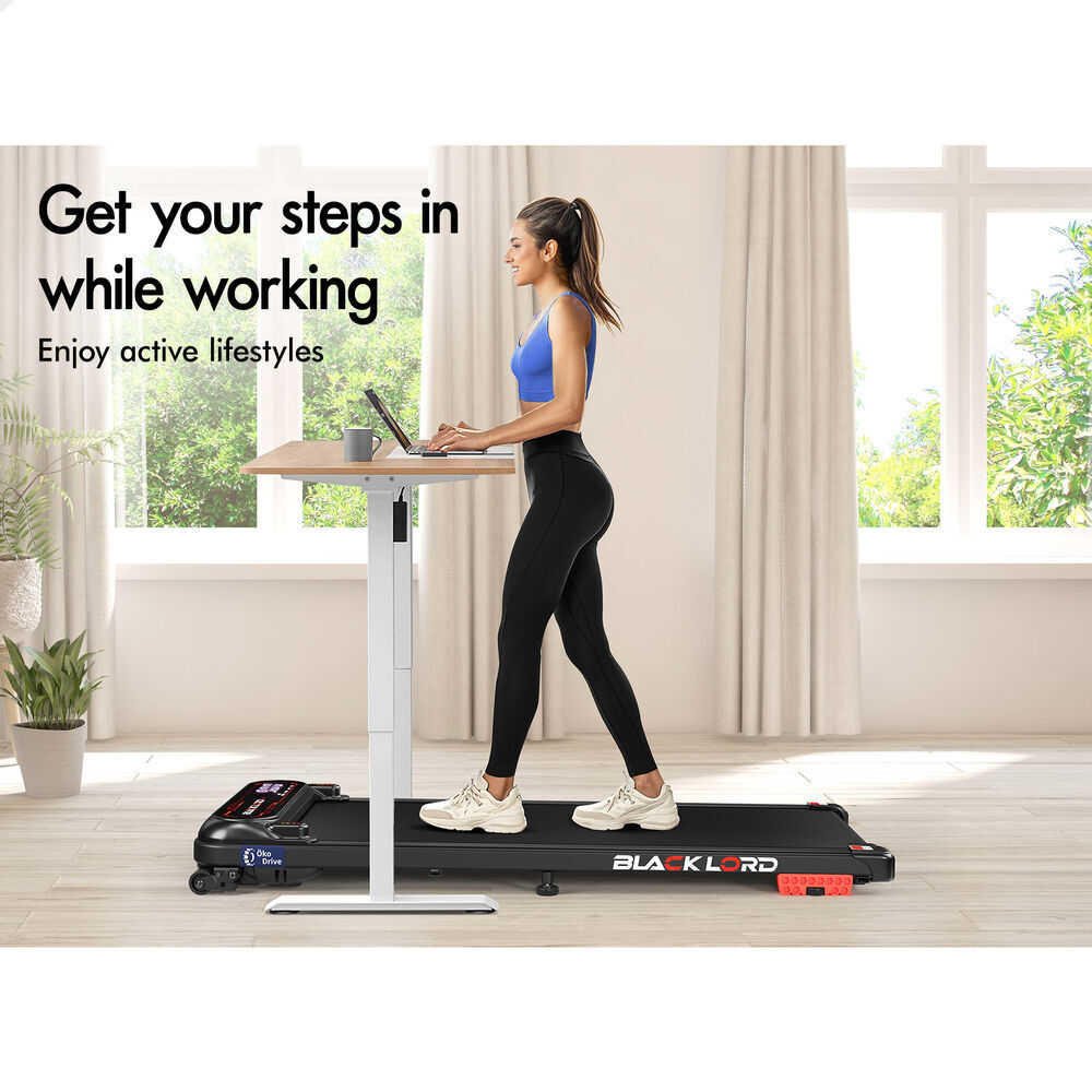BLACK LORD Treadmill Electric Walking Pad Home Office Gym Fitness Remote Control - Picture 460 of 564