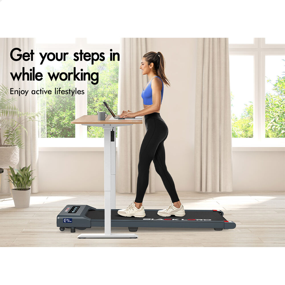 BLACK LORD Treadmill Electric Walking Pad Under Desk Home Gym 400mm Black - Picture 17 of 97