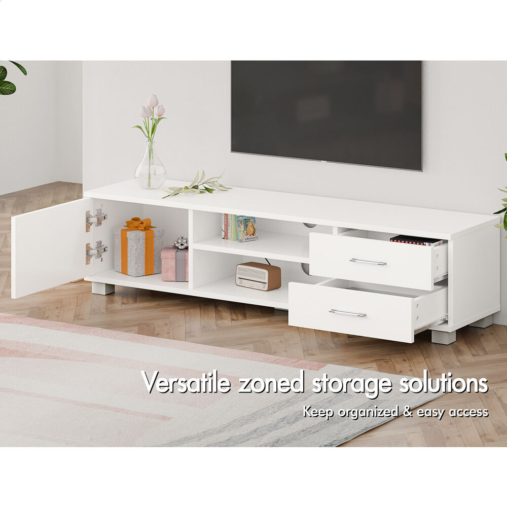 ALFORDSON TV Cabinet Entertainment Unit Stand 120cm Storage Shelf Drawers Wooden - Picture 40 of 48