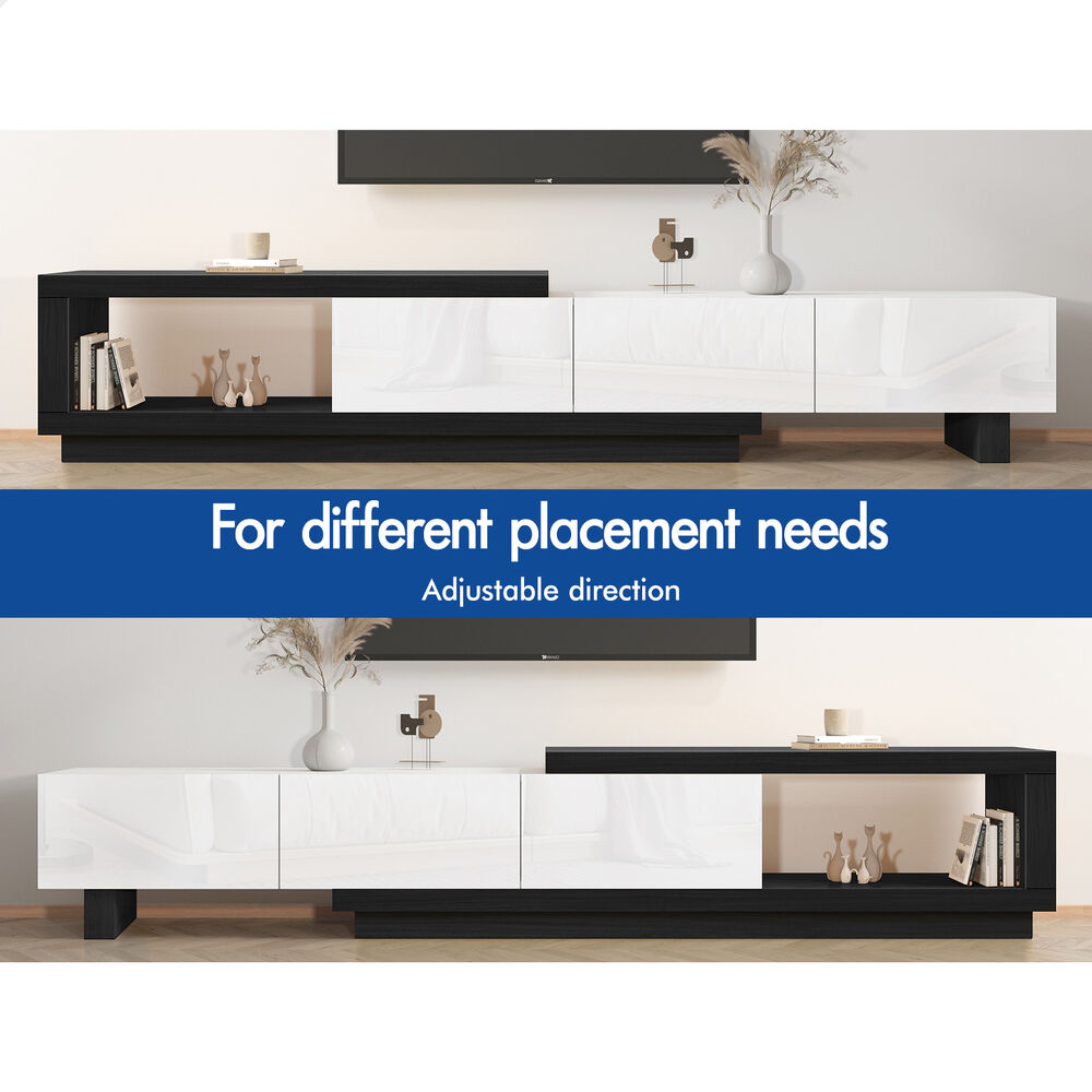 ALFORDSON Extendable Entertainment Unit TV Cabinet 190-280cm Stand Storage Shelf - Picture 16 of 60