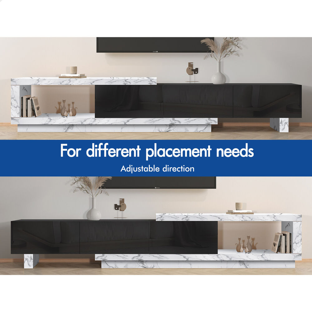 ALFORDSON Extendable Entertainment Unit TV Cabinet 190-280cm Stand Storage Shelf - Picture 28 of 60