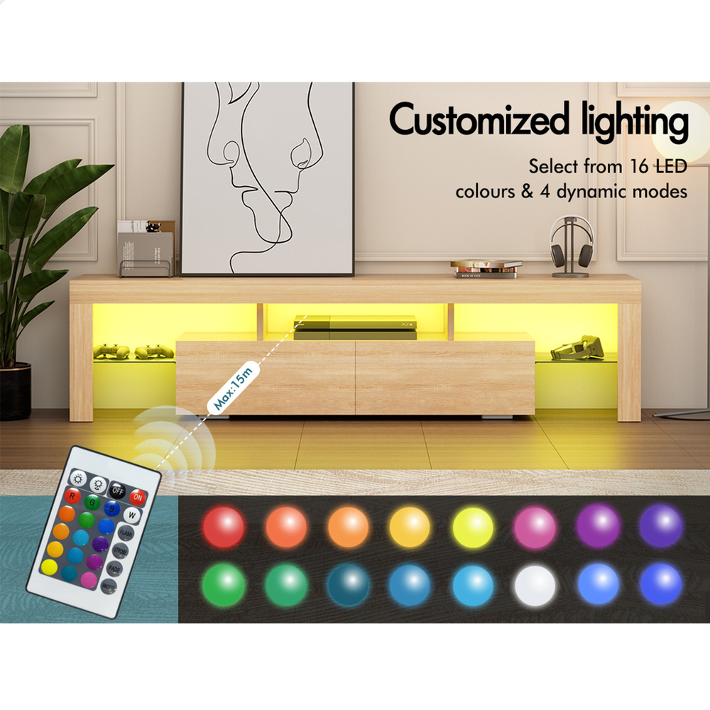 ALFORDSON Entertainment Unit TV Cabinet Stand Storage Drawer RGB LED Gloss - Picture 28 of 228