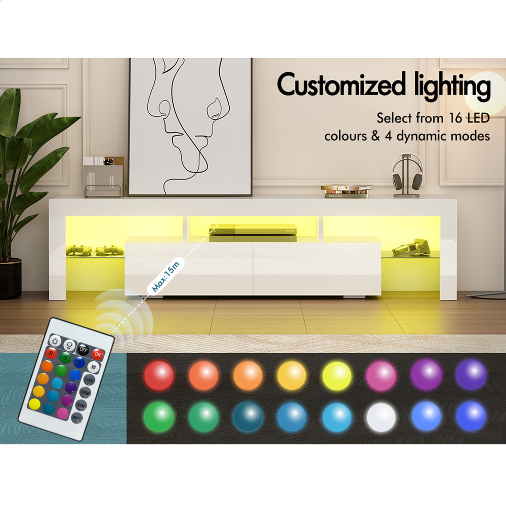 ALFORDSON Entertainment Unit TV Cabinet Stand Storage Drawer RGB LED Gloss - Picture 40 of 228
