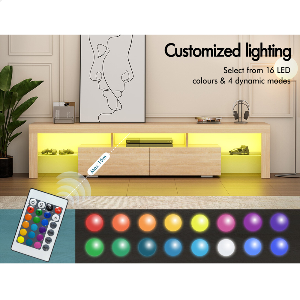 ALFORDSON Entertainment Unit TV Cabinet Stand Storage Drawer RGB LED Gloss - Picture 64 of 228